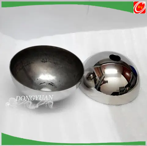 304 stainless steel hemisphere ,mirror finish steel half hollow ball chian supplier