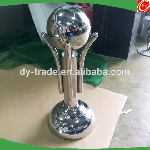 New Customized design stainless steel trophy/cup , stainless steel football trophy sculpture