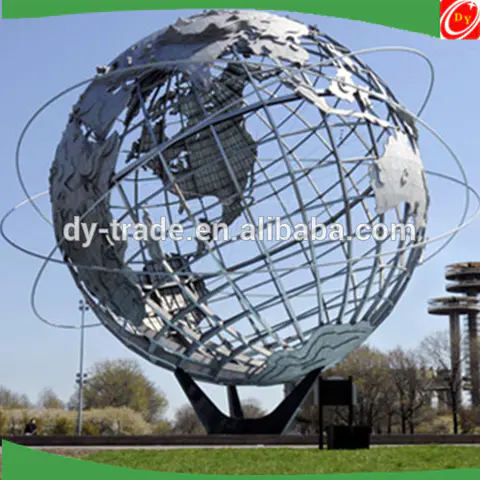 large globe sculpture