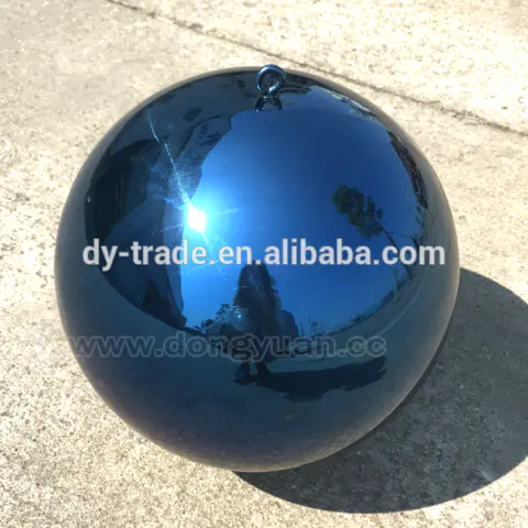 300mm Blue Color Metal Baubles Stainless Steel Christmas Balls