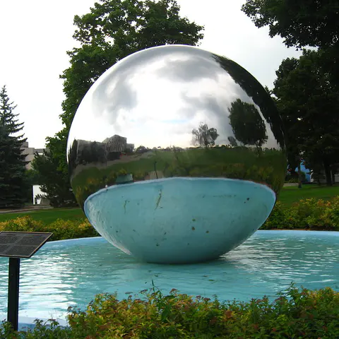 2M Stainless Steel Fountain Balls Mirror Sphere Giant Stainless Steel Balls