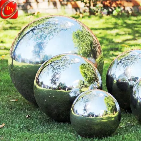 Decorate Garden Backyard with Polished Stainless Steel Ball, Water Feature Provided