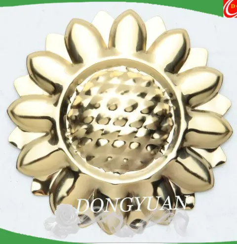 stainless steel rosettes ,metal sunflower for gate accessories