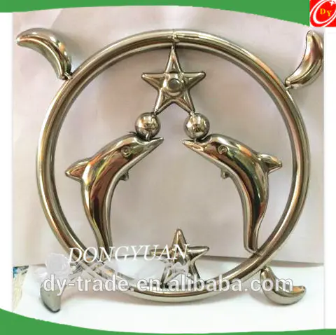 stainless steel double fish rosettes for gate accessories, metal door hardware