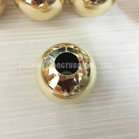 3 Inch Gold Polished Stainless Steel Hollow Ball with M10 Hole
